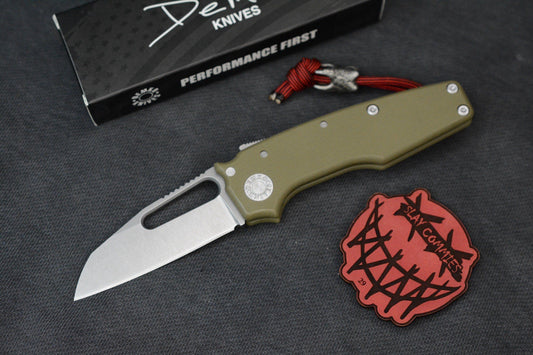 NEW Demko AD22 Shark Foot Magnacut - OD Green G-10 w/ Molar Bead & Patch