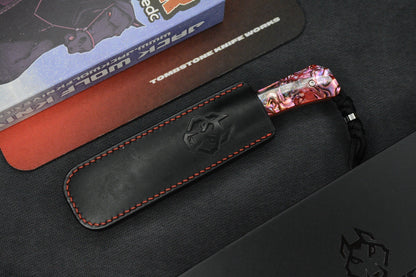 NEW Jack Wolf Pioneer Jack FIXedc - Red Abalone / S90V w/ Sheath