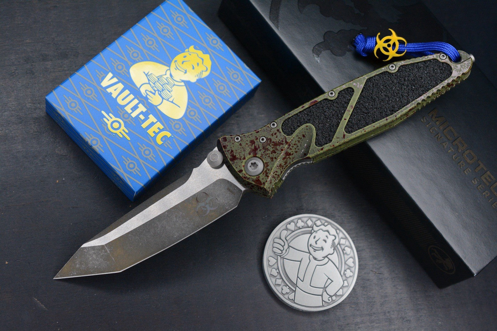 Microtech Fallout NEW Microtech SOCOM Elite T/E Outbreak w/ Fallout Patch Pack & Biohaza ...