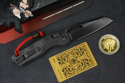 NEW Microtech MSI RAM-LOK Carbon Fiber SHADOW BlackDLC w/ John Wick Pack & Bead