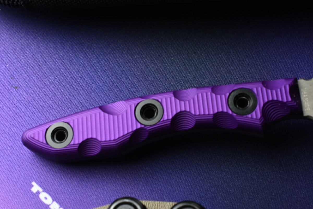 NEW TKell Wharnie EDC PB&J Edition - Distressed MagnaCut / Purple G10 Ltd Ed