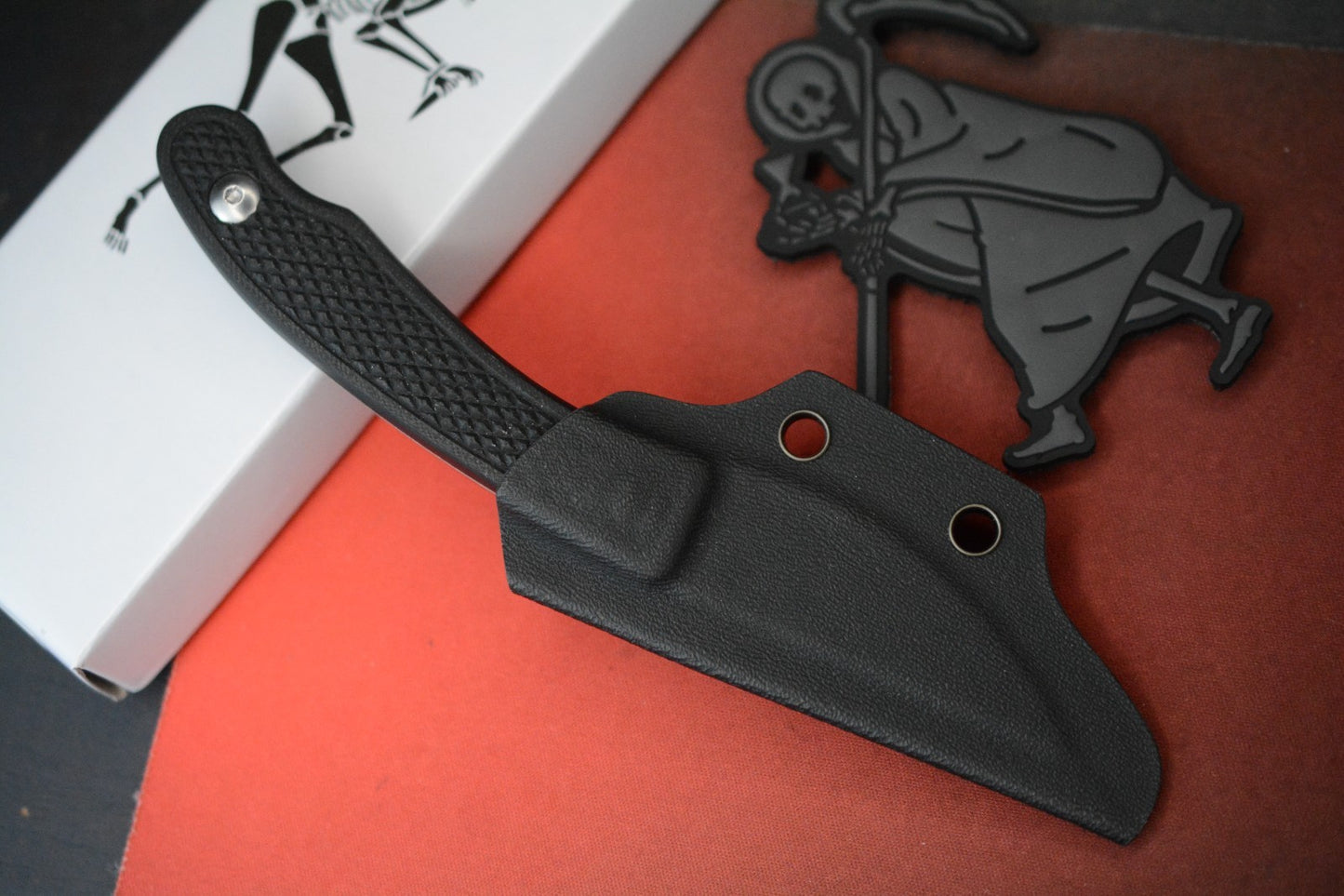 RARE Ed’s Manifesto & Sneakreaper Elvia Field Knife POLISHED / Black w/ SR Patch