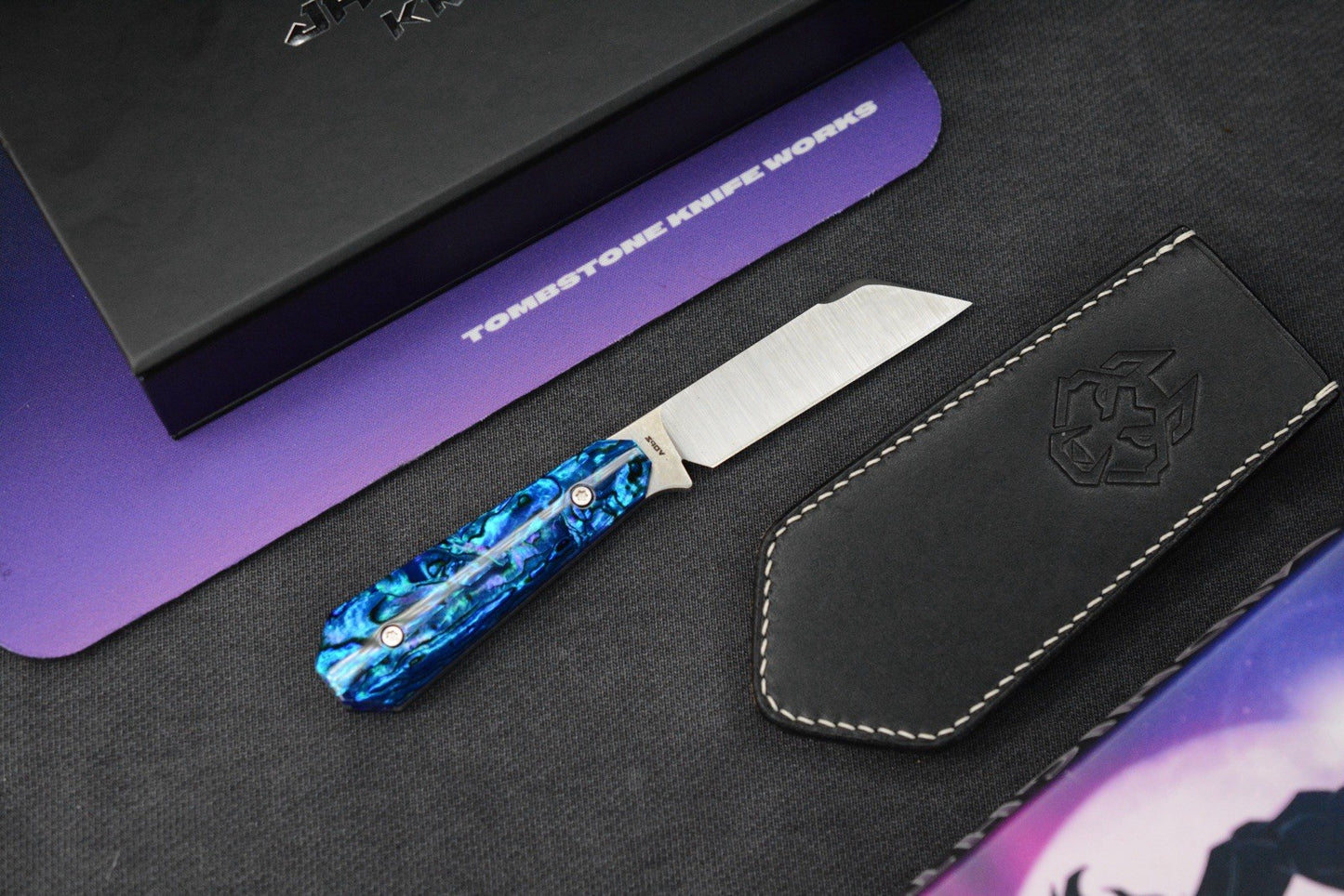 NEW Jack Wolf x Miller FixEDC Backwoods True Blue LE / Satin S90V w/ Sheath