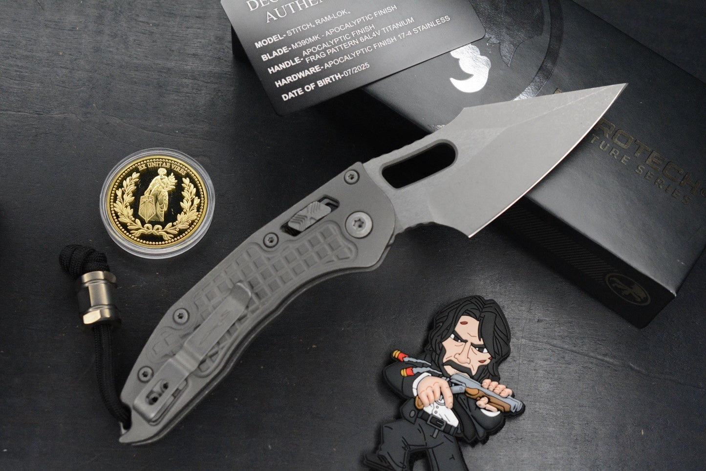 NEW Microtech Manual Stitch Marfione Select - Full Ti/ Frag w/ CKF Bead + More