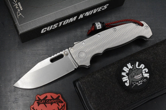 RARE++ Demko AD20 XXX Textured Ti / Clip Point 3V w/ XXX Poison Bead & Patch