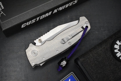 RARE++ Demko AD20 XXX Textured Ti / Stud Only CPM 3V w/ Poison Bead & Patch