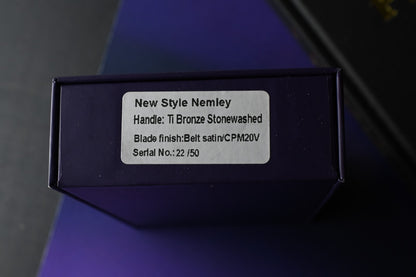 RARE Something Obscene Nemley - Titanium Bronzed SW / 20CV - SN 22 / 50