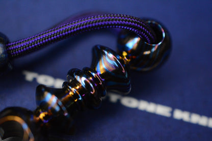 CUSTOM Royal Creations Bottle Opener Pry - Full Mokuti w/ GITD Timascus Bead