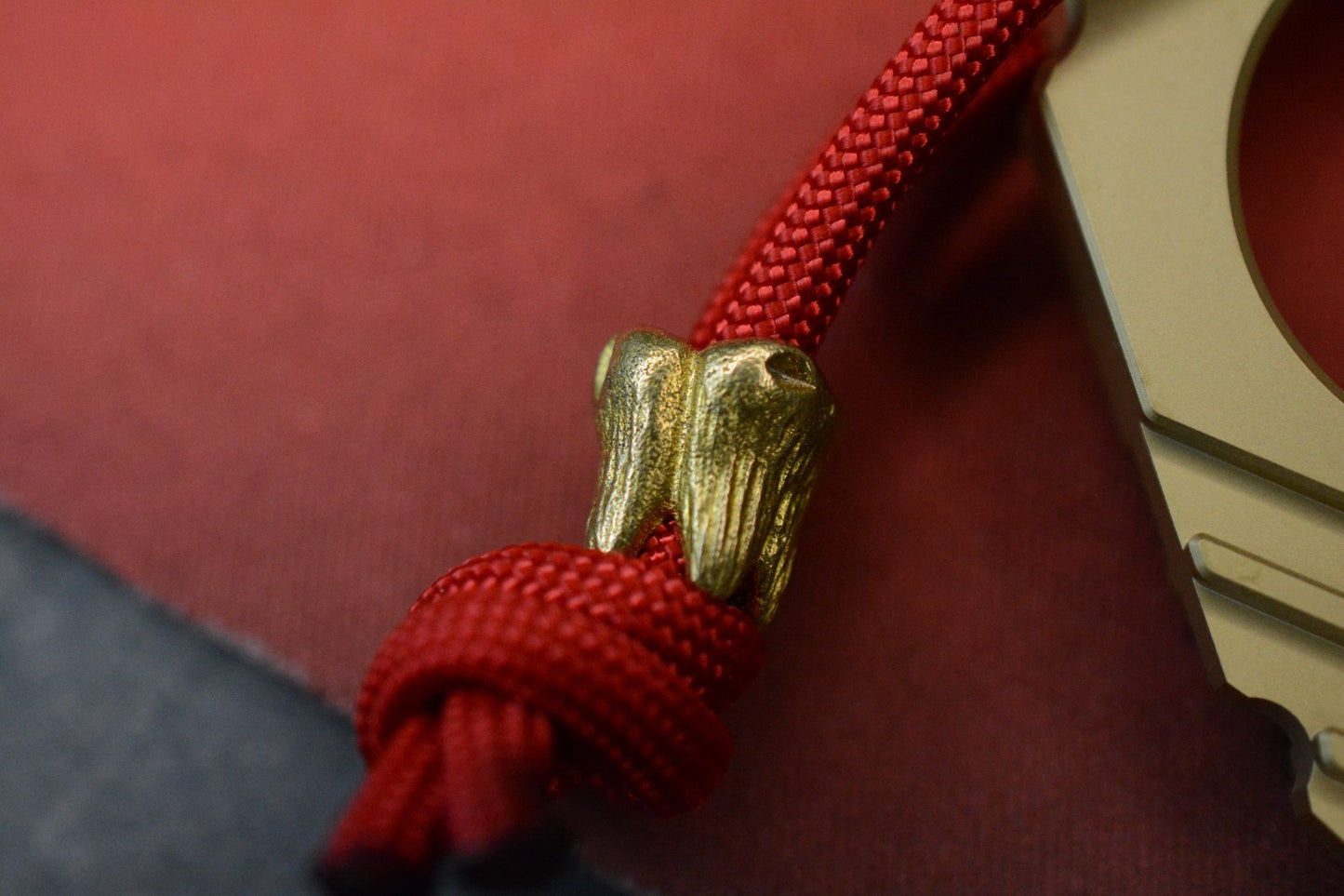 New Pharaoh EDC Matte Brass Bottle Opener w/ COA & Brass Molar Bead