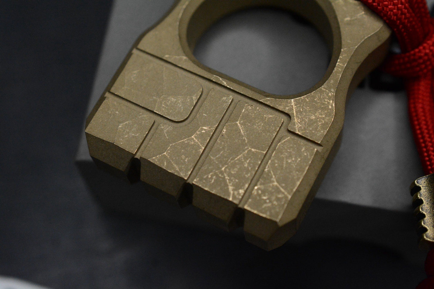 NEW Urban EDC x CadLab Fist Bump Bottle Opener Dark washed Brass w/Radiator Bead