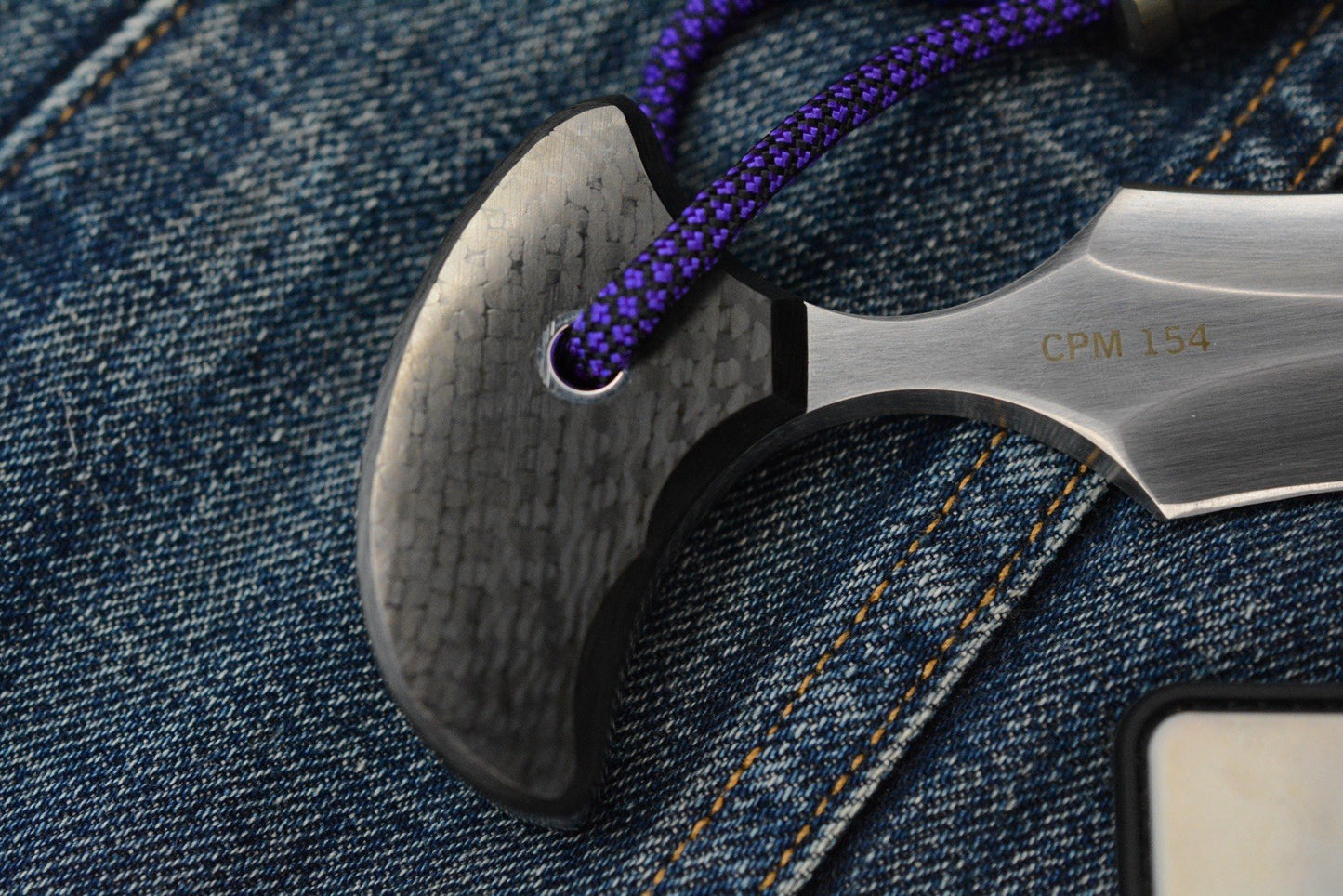 RARE Mike Irie Fixed Blade Carbon Fiber V2 Hand Ground 154CPM / Sheath