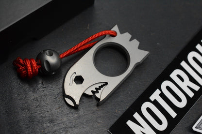 NEW Notorious EDC Baby Bomb - Stonrwashed Ti w/ Bonus Ti Bead