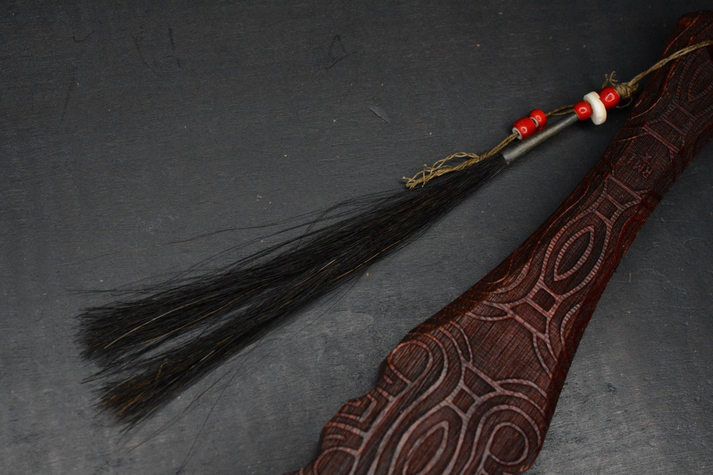 NEW Monkey Edge x RMJ Gold Point War Stick - Death Cult w/ Horse Hair Braid