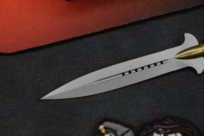 RARE Microtech Brass Bullet DE Desk Dagger USA MADE w/ John Wick Pack