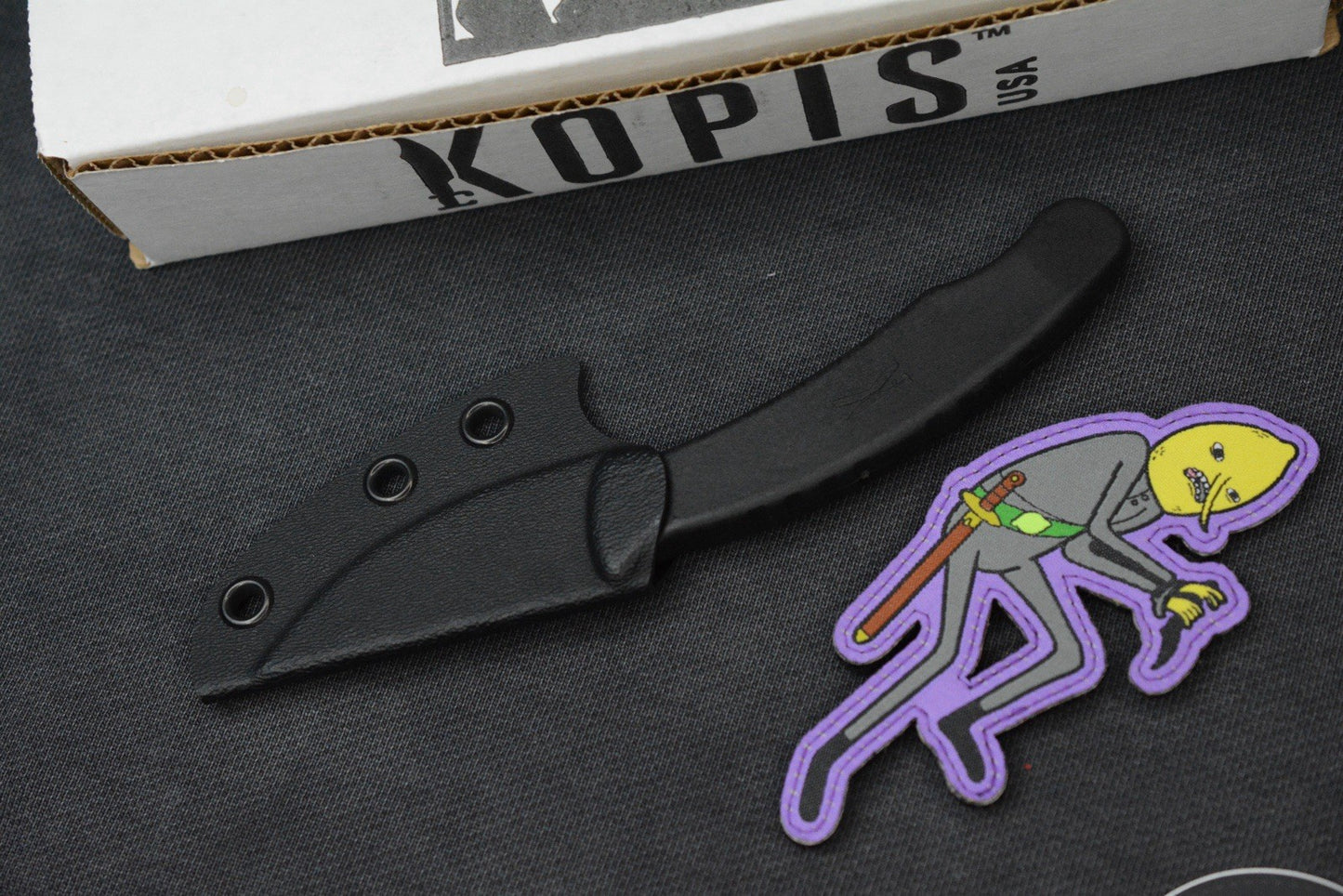 RARE Ed’s Manifesto & Kopis Designs Elvia Field Knife - Black / Acid Stonewash