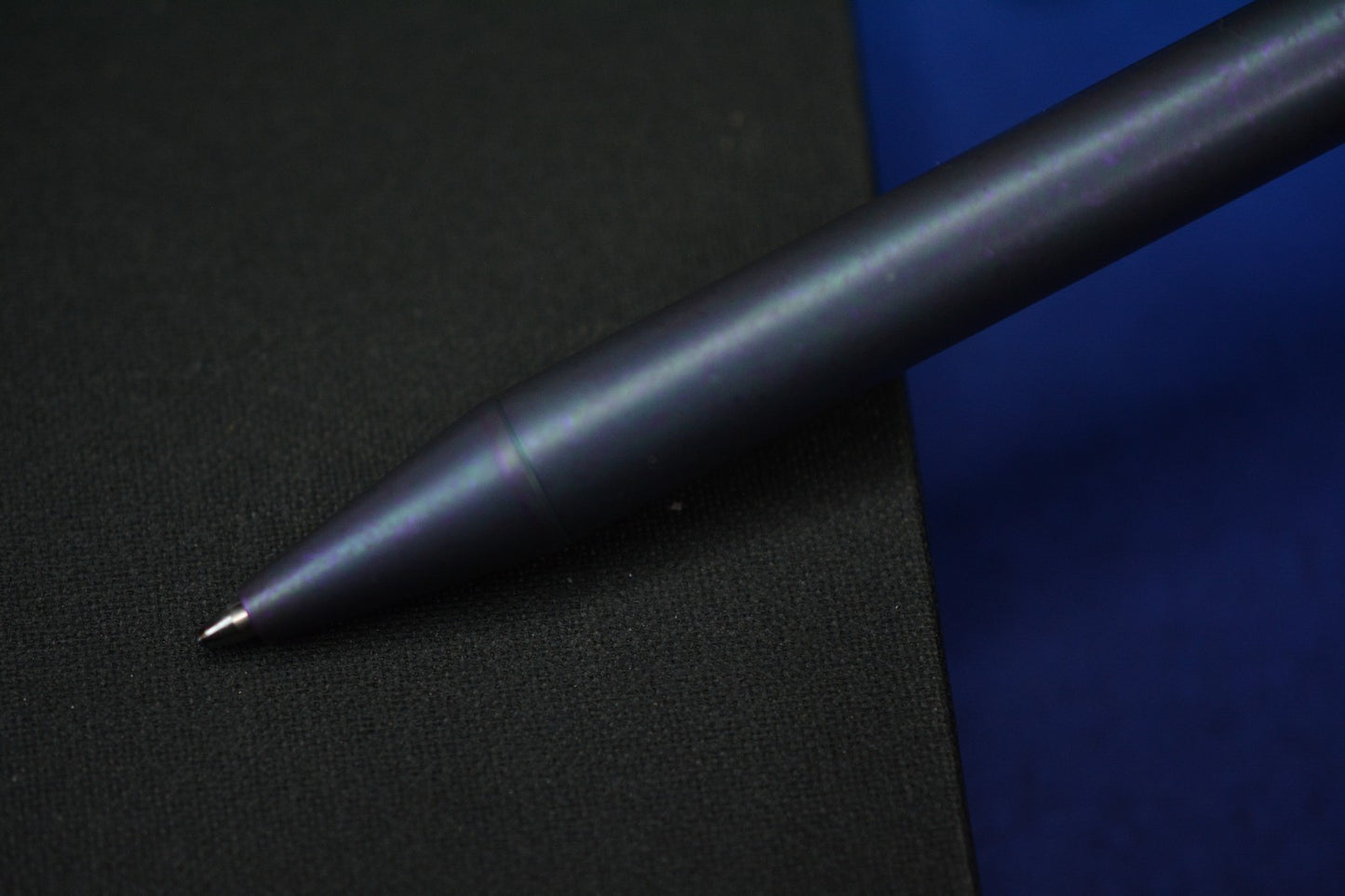 NEW Novel Carry x Urban EDC Axial Spinner Pen - Blurple Ti w/ Chaos Seigahai