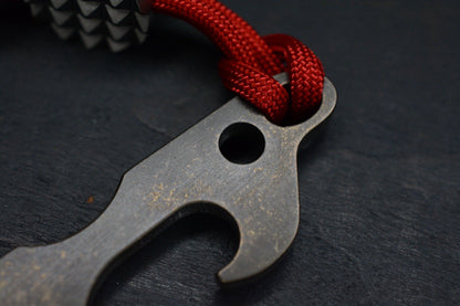 RARE Mummert Knives TTP-3 Ti - Bronze Antique Tumbled Bottle Opener w/ Curator