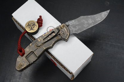 RARE Hinderer Custom XM-18 Non Flipper 3.5” Full Ti Warthog Bowie Magnacut