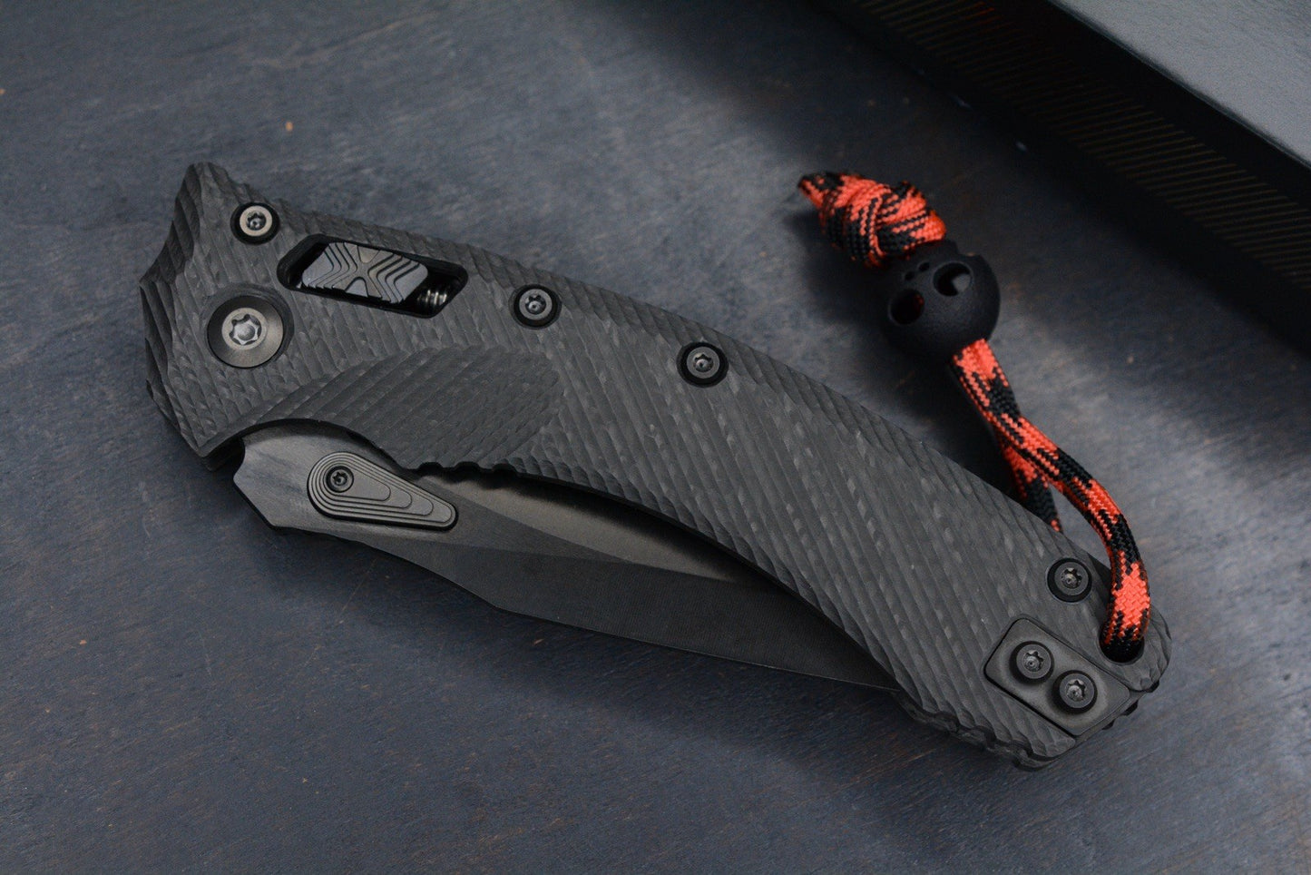 NEW Microtech Amphibian Ram Lok CF DLC Sig Series w/ Playge Bead & Wick Pack