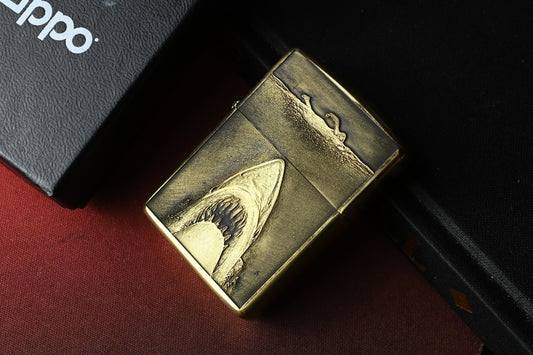 RARE CUSTOM ZIPPO x JAWS - Brass Lighter