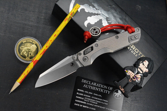 RARE Microtech MSI MINI -  Marfione Selects / Fluted Titanium w/ John Wick Pack