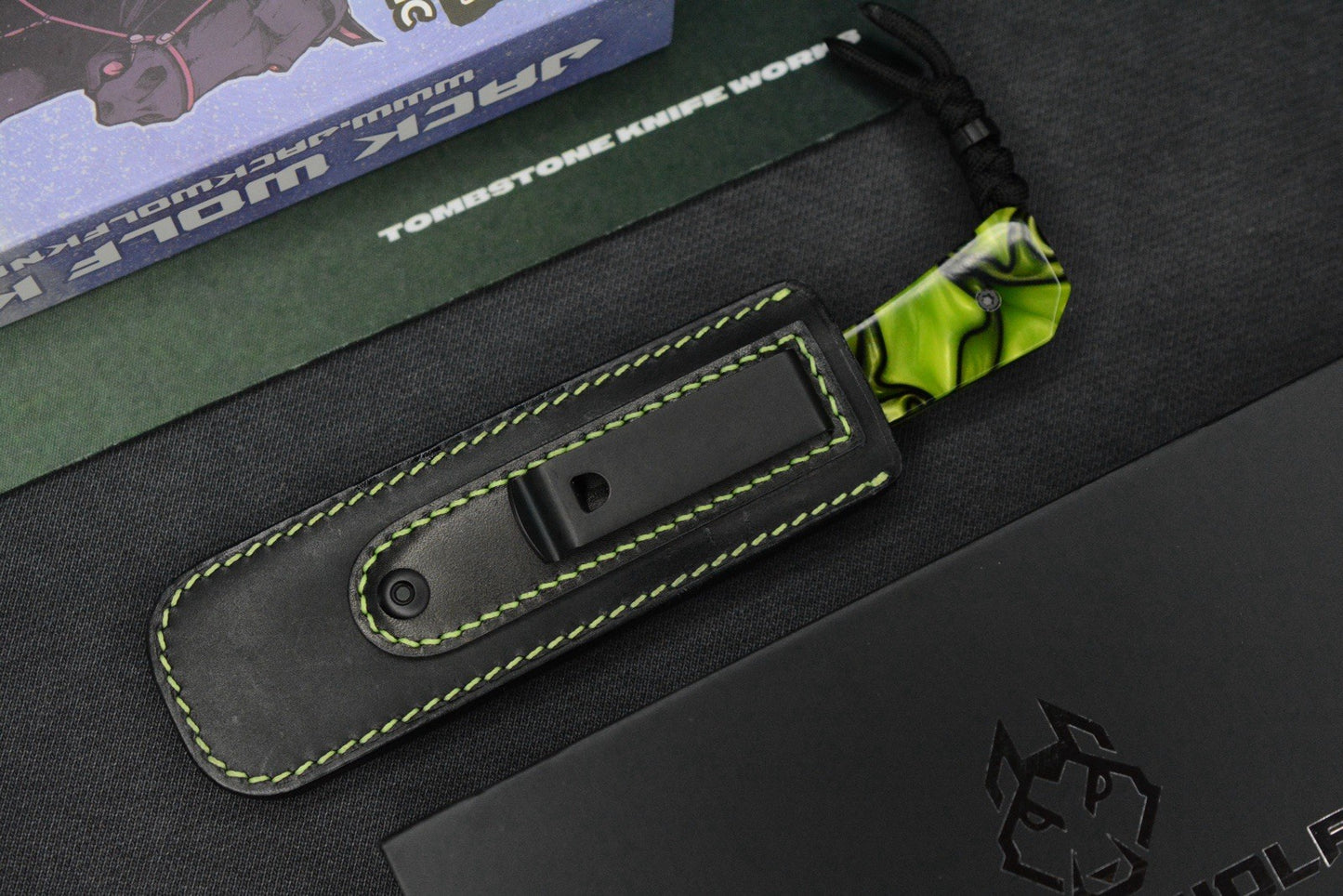 NEW Jack Wolf Pioneer Jack FIXedc - Kirinite Toxic Green / S90V w/ Sheath