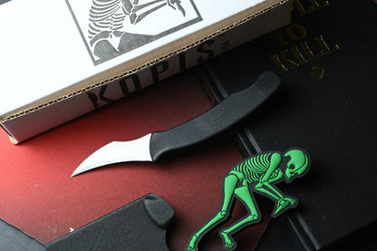 RARE Ed’s Manifesto & Kopis Designs Sneakreaper Elvia Field Knife Black /Polish