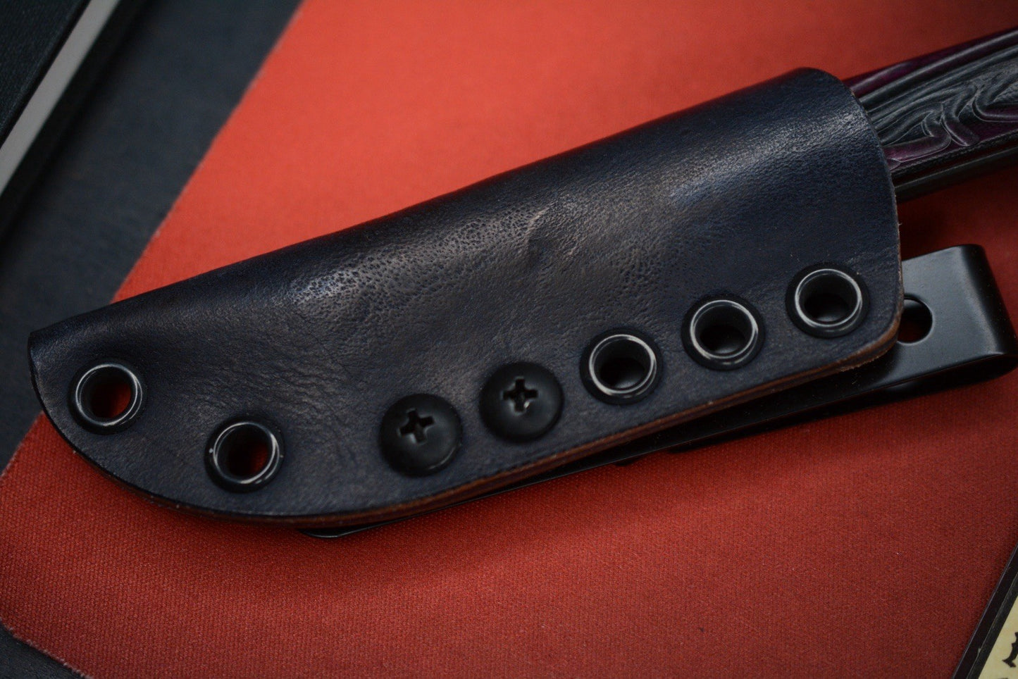 NEW JP Bladesmithing Fang EDC Fixed Blade - Mirkwood Texture Purple Haze Dymalux