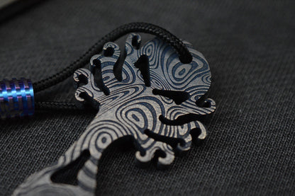NEW Monkey Edge X Dmitry Streltsov Bottle Opener Octopus Ti Blue Damascus