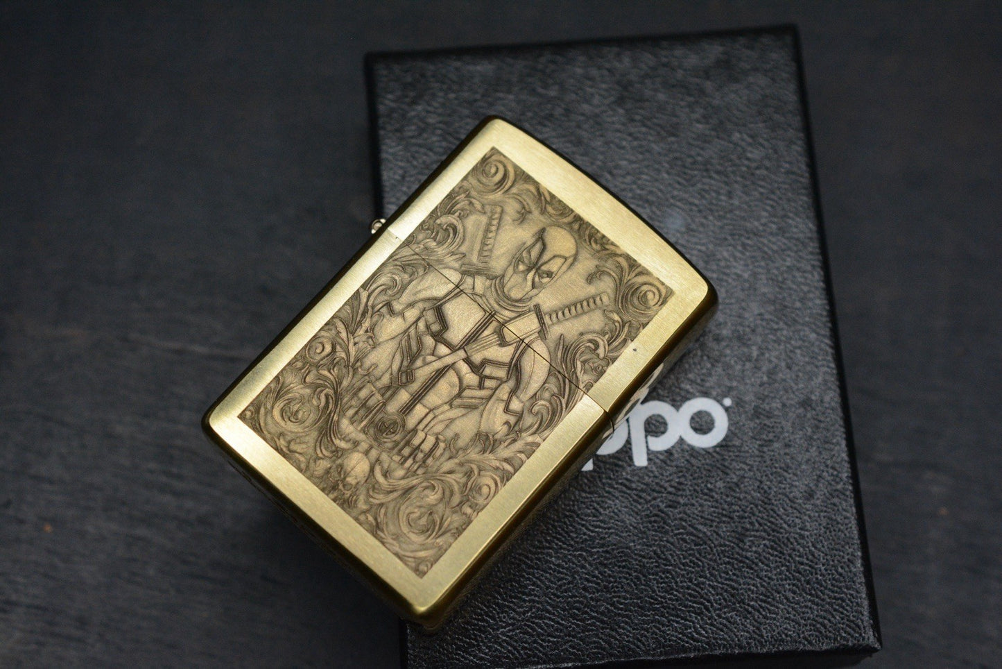 RARE CUSTOM ZIPPO Deadpool Vs Wolverine Brass Lighter - High Detail