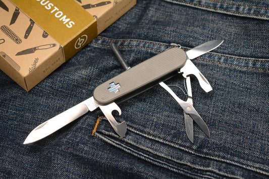 RARE Daily Customs x Victorinox Super Tinker Pinstripe Ti w/ Zitanium Inlay
