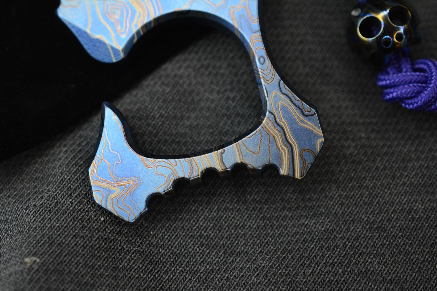 NEW Triple Aught Design Rook TAD Edition SW Blue Ti Bottle Opener w/ Bead