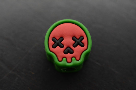 NEW Wkrmn Design - Skull PVC Bead - Watermelon