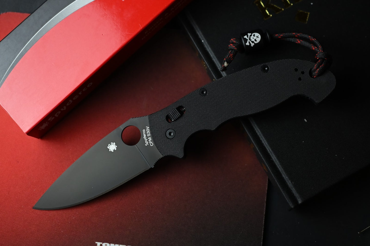 NEW Spyderco Manix 2 XL - Black S30V / Black G10 USA MADE w/ Poison Bead