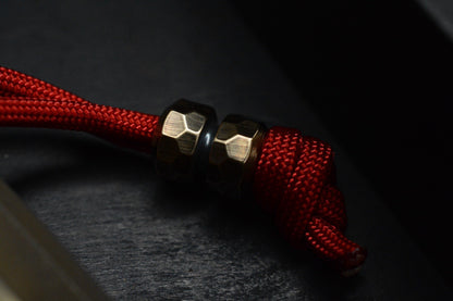 CUSTOM Chaves RCK9 Crusader Blade Show Exc Ti - Belt Satin DP M390 w/ Brass Bead