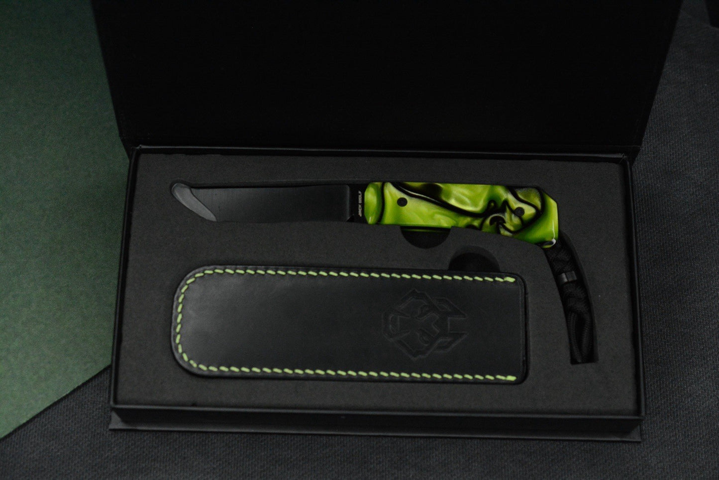 NEW Jack Wolf Pioneer Jack FIXedc - Kirinite Toxic Green / S90V w/ Sheath