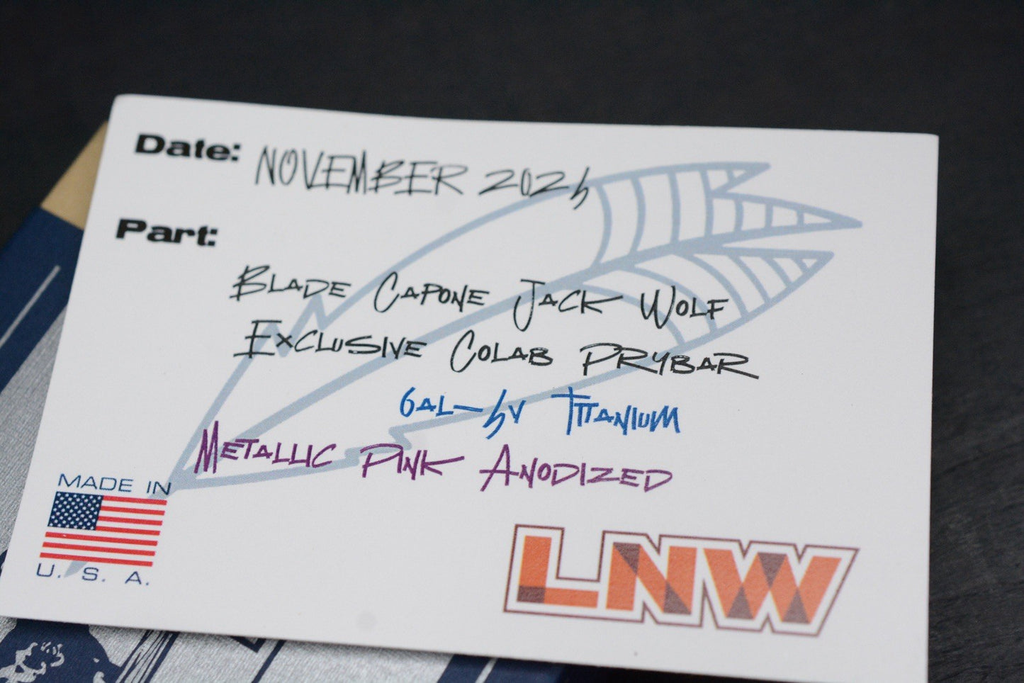 NEW Lynch NW x Jack Wolf Blade Capone - EXC Metallic Blurple Ano w/ Rocked Bead