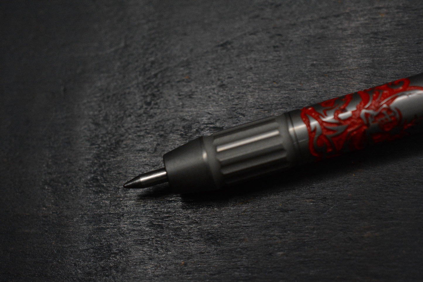NEW Ti2 Design x Borka Blades Boltliner - Red Skulls Full Size Pen