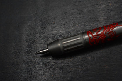NEW Ti2 Design x Borka Blades Boltliner - Red Skulls Full Size Pen