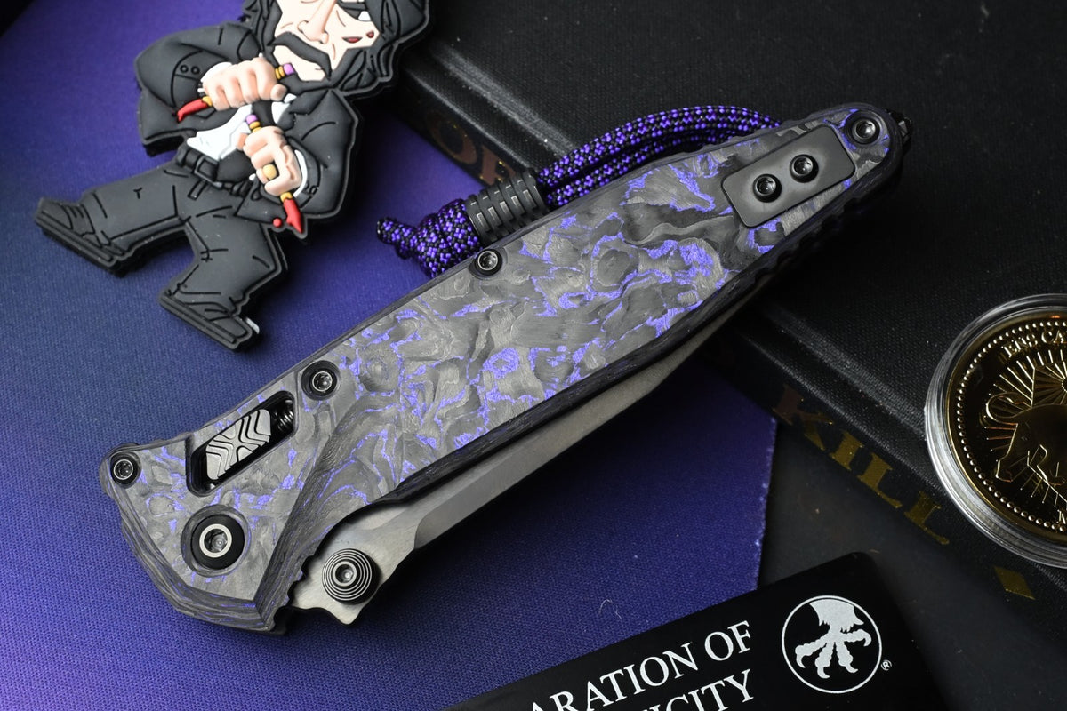 NEW Microtech x NCB EXC Socom - Purple Haze Carbon Fiber Black DLC w/Wick Pack
