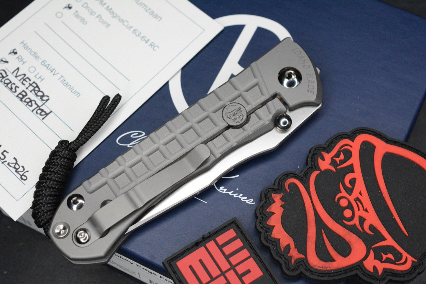 NEW Chris Reeve x Monkey Edge Umnumzaan - Glass Blasted Frag / Tanto Magnacut