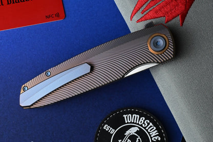 RARE Holt Bladeworks Outlaw - OP156 Feather w/ Phosphorus Bronze Collars / M390