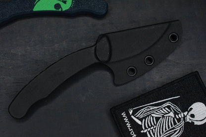 NEW Kopis Designs x Ed Calderon L-Via Field Knife Matte 154CM w/ Trainer & Patch