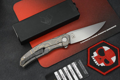 NEW Shirogorov x Triple Aught - Q M390 Stonewash Ti Lasered Topo 1 Of 5 Made
