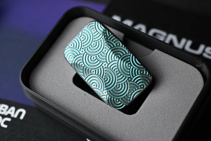 RARE Urban EDC x Magnus Squashed Toad Fidget Toy - Two Times Green Seigaiha