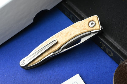 RARE Chris Reeve Knives Mnandi - Box Elder Wood / Magnacut w/ Sheath & COA