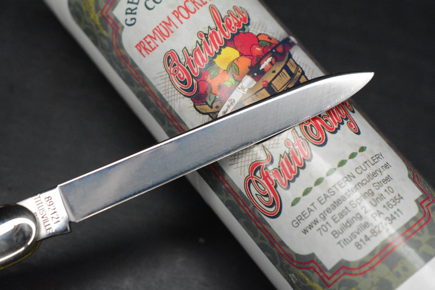 NEW Great Eastern Cutlery #89 Tidioute - Stainless Fruit Knife Acrylic