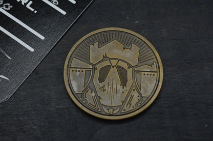 NEW Wyste Design WyCoin Crest Proto Brass Antique 40mm