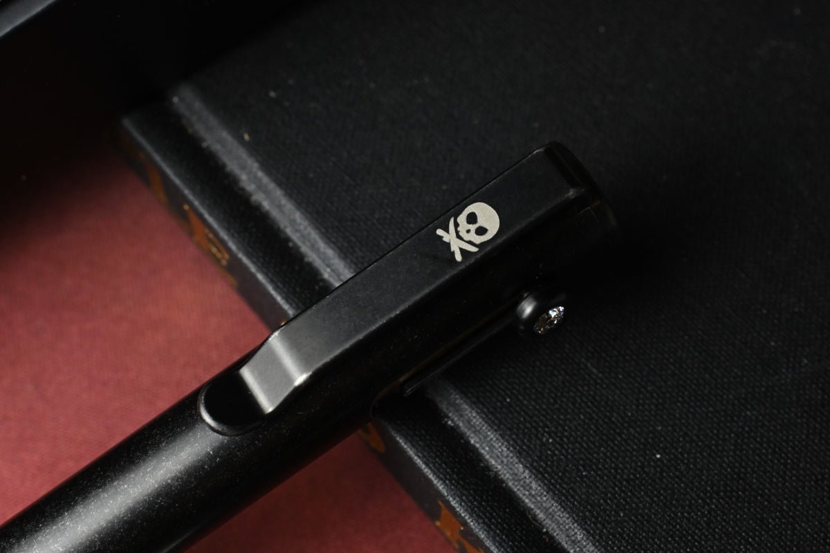 NEW Pete’s Pirate Life Bolt Action Marker - Black Ti w/ .25 Carat Diamond Insert
