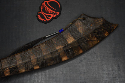 NEW Monkey Edge x RMJ Gold Point Red Stick - Hard Maple Fire Branded w/ Braid